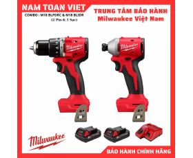 Combo máy khoan Milwaukee M18-BLPDRC & bắn vít M18 BLIDR